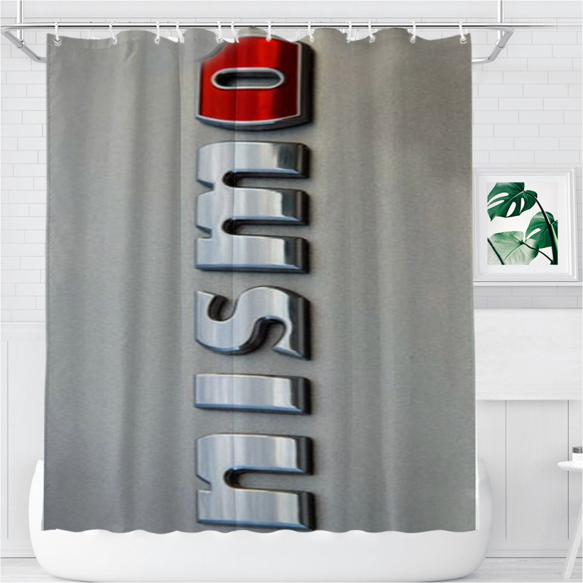 Nismo Bathroom Shower Curtain Fabric Waterproof | 66 X 72 Inch