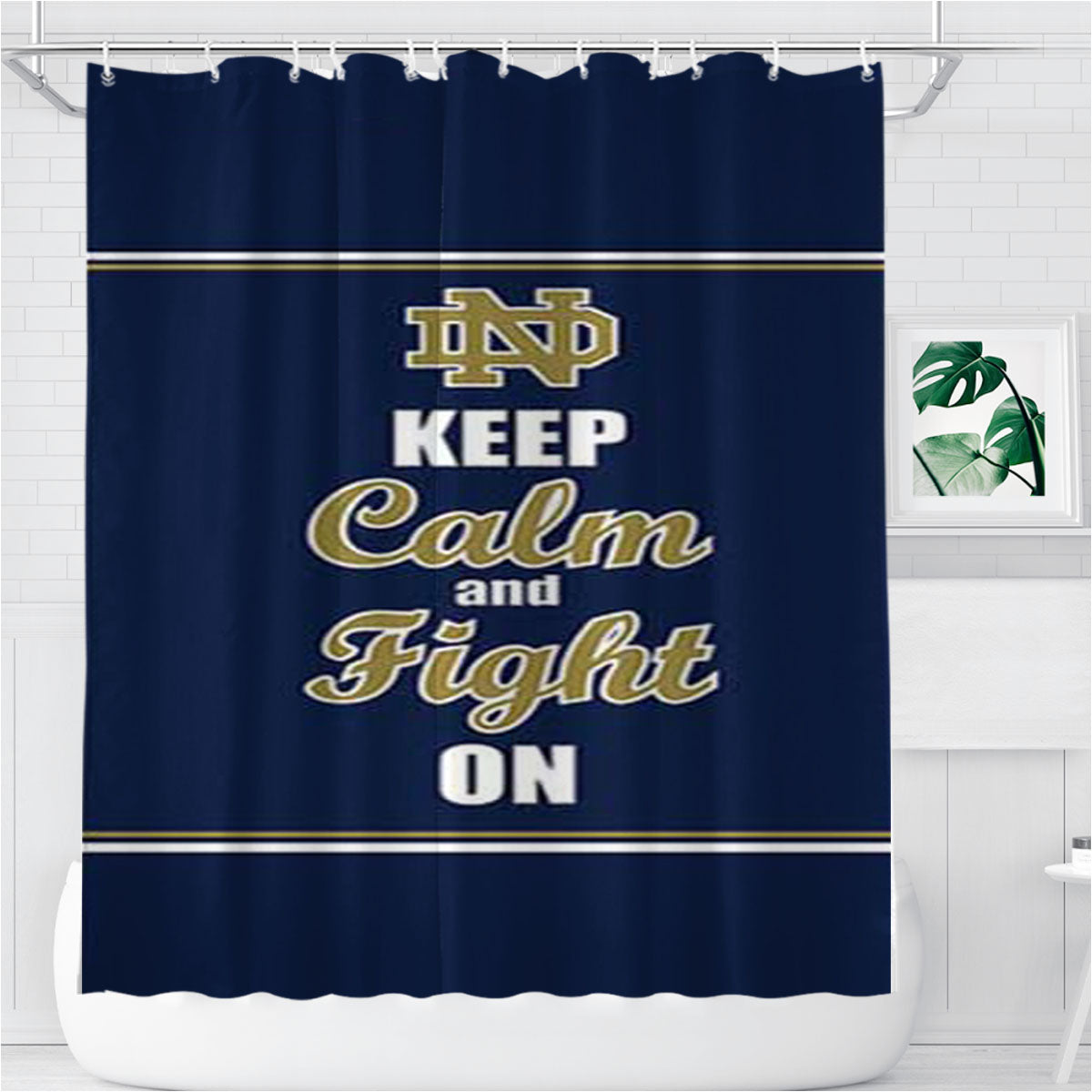 Notre Dame Keep Calm Bathroom Shower Curtain Fabric Waterproof | 66 X 72 Inch