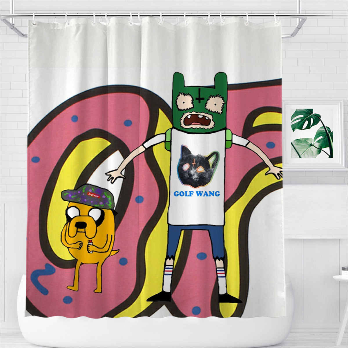 Odd Future Time Bathroom Shower Curtain Fabric Waterproof | 66 X 72 Inch