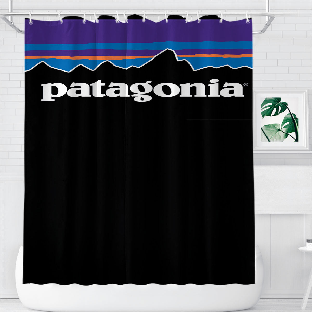 Patagonia Fitz Roy Bathroom Shower Curtain Fabric Waterproof | 66 X 72 Inch
