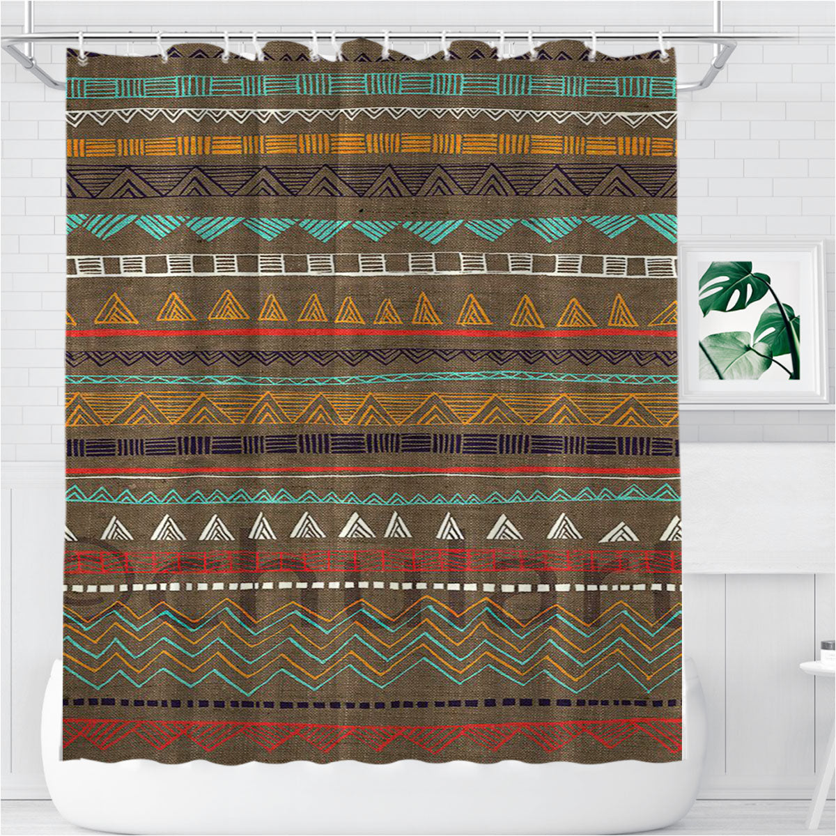 Pattern Chulart Bathroom Shower Curtain Fabric Waterproof | 66 X 72 Inch