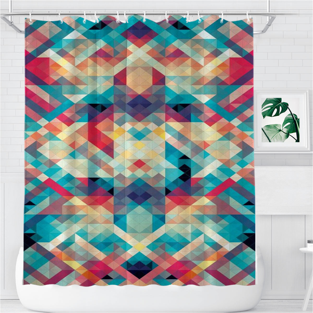 Pattern Wonderfull Bathroom Shower Curtain Fabric Waterproof | 66 X 72 Inch