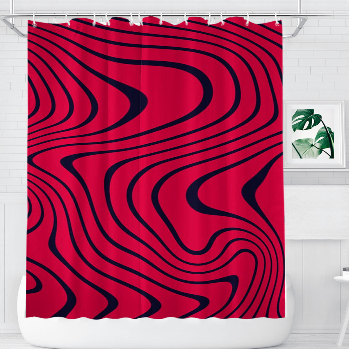 Pew Die Pie Pattern Bathroom Shower Curtain Fabric Waterproof | 66 X 72 Inch