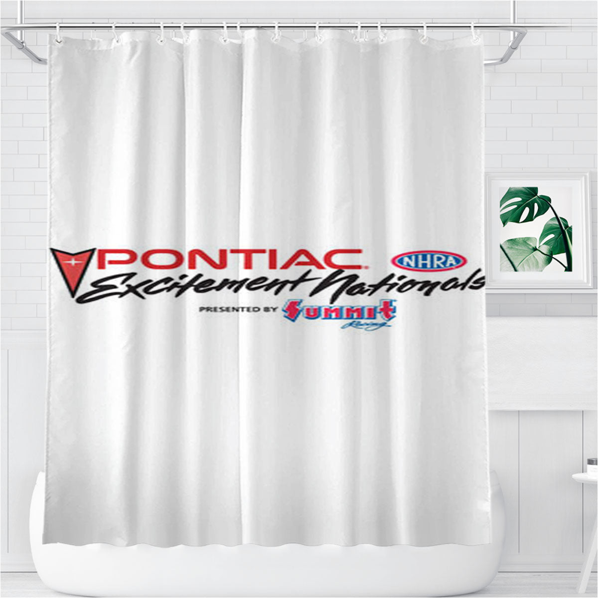 Pontiac Excitement Nationals Bathroom Shower Curtain Fabric Waterproof | 66 X 72 Inch