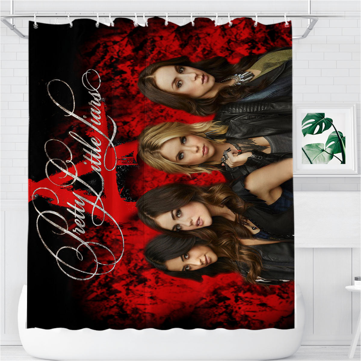 Pretty Little Liars Bathroom Shower Curtain Fabric Waterproof | 66 X 72 Inch