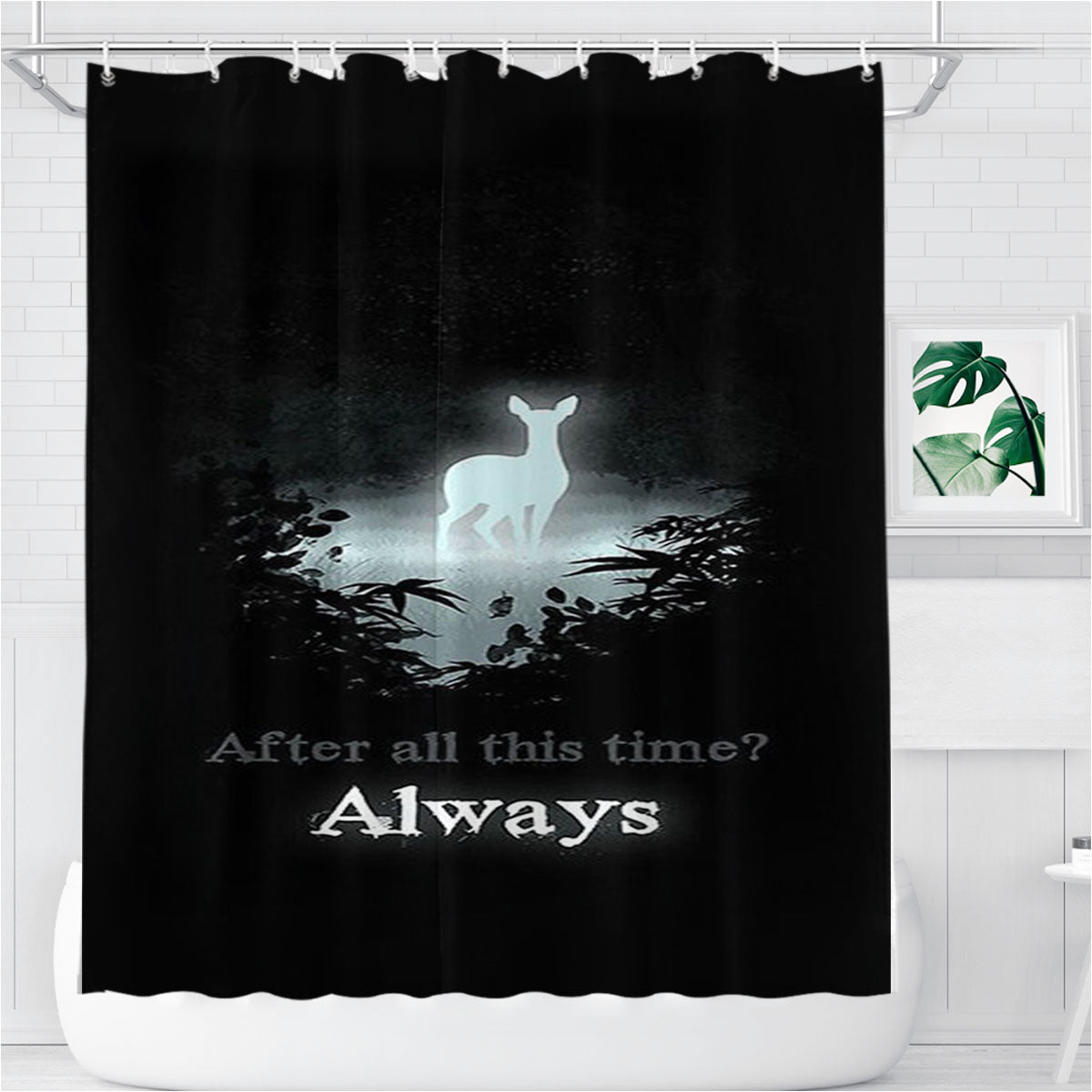Professor Snape Patronus Bathroom Shower Curtain Fabric Waterproof | 66 X 72 Inch