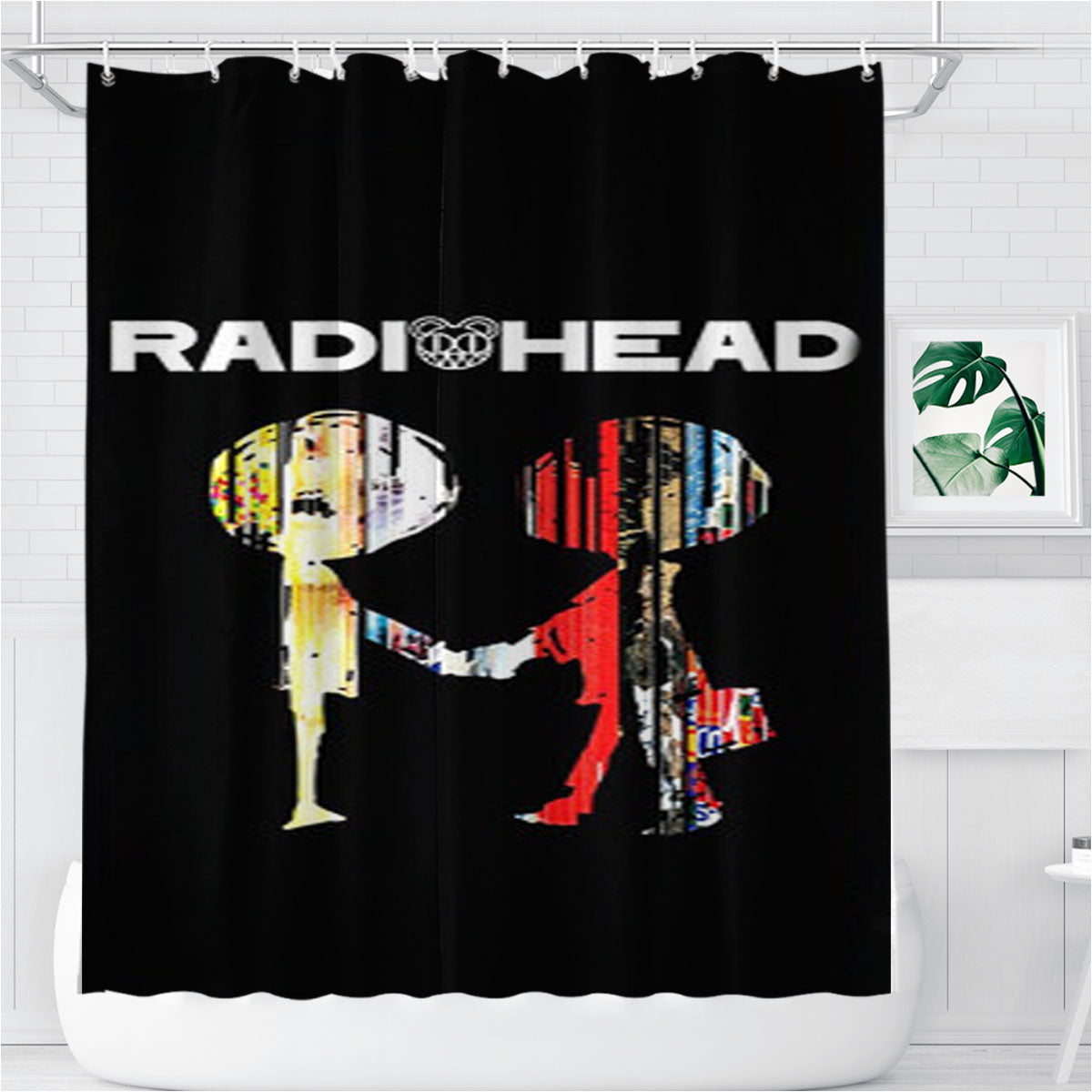 Radiohead Bathroom Shower Curtain Fabric Waterproof | 66 X 72 Inch