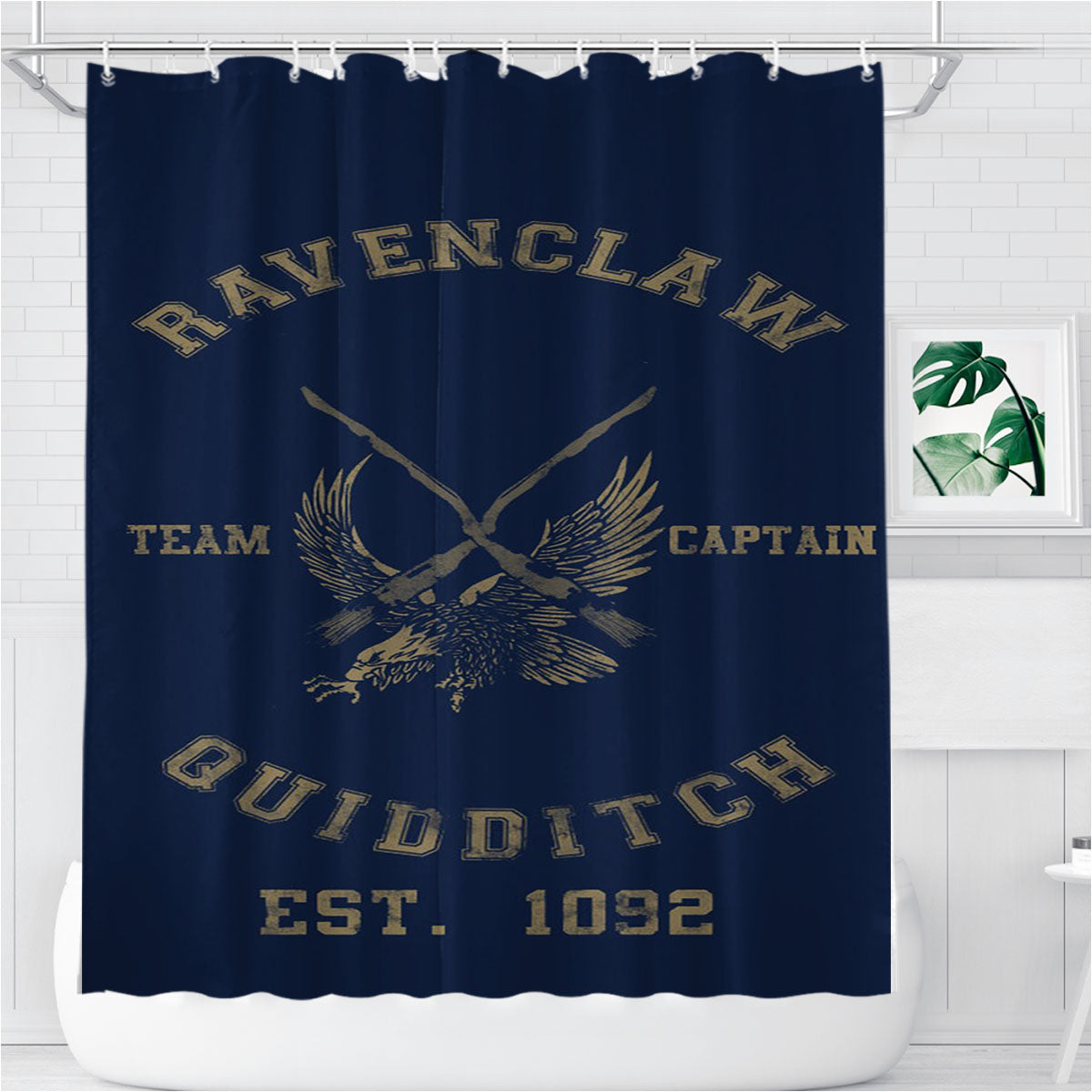 Ravenclaw Team Captain Quidditch Bathroom Shower Curtain Fabric Waterproof | 66 X 72 Inch