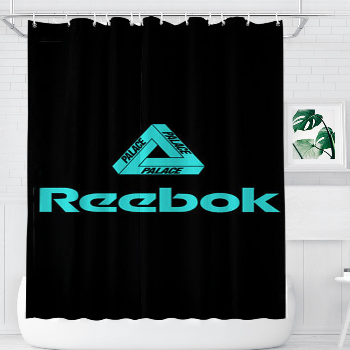 Reebok Palace Bathroom Shower Curtain Fabric Waterproof | 66 X 72 Inch