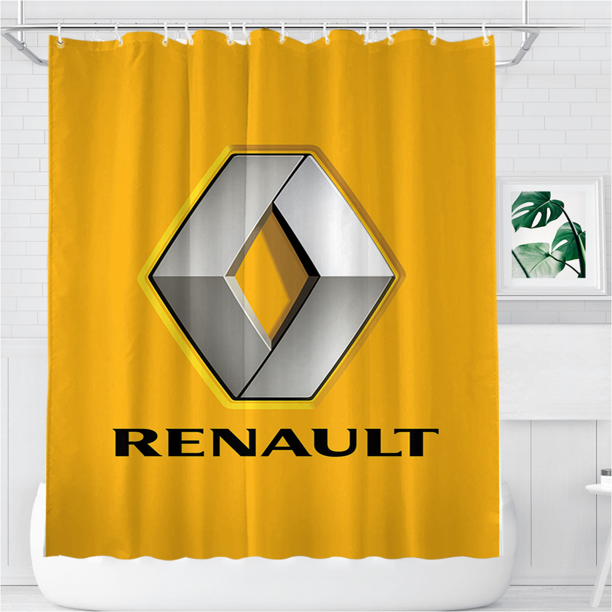 Renault Logo Bathroom Shower Curtain Fabric Waterproof | 66 X 72 Inch