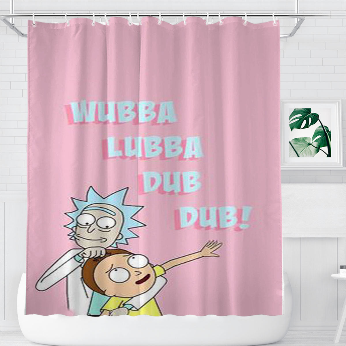 Rick And Morty Science Is Wise Bathroom Shower Curtain Fabric Waterproof | 66 X 72 Inch