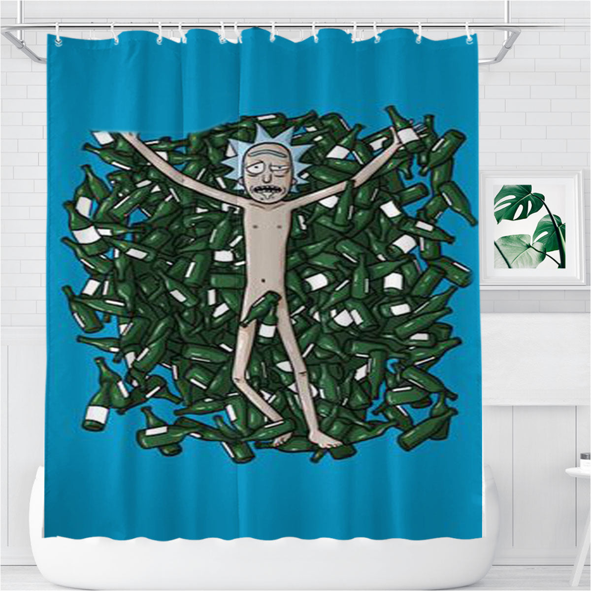 Rick Is My Spirit Animal Bathroom Shower Curtain Fabric Waterproof | 66 X 72 Inch