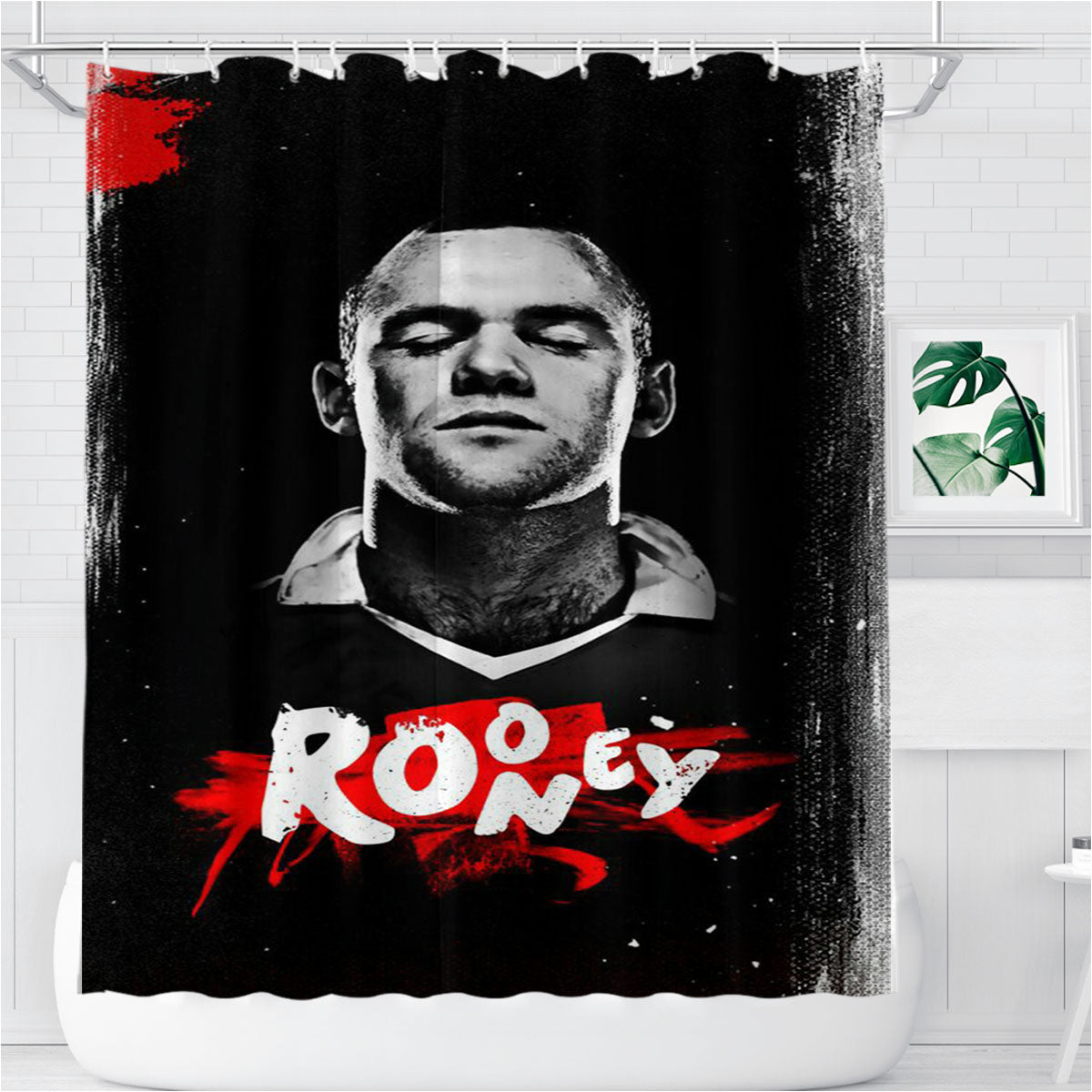 Rooney 10 Bathroom Shower Curtain Fabric Waterproof | 66 X 72 Inch