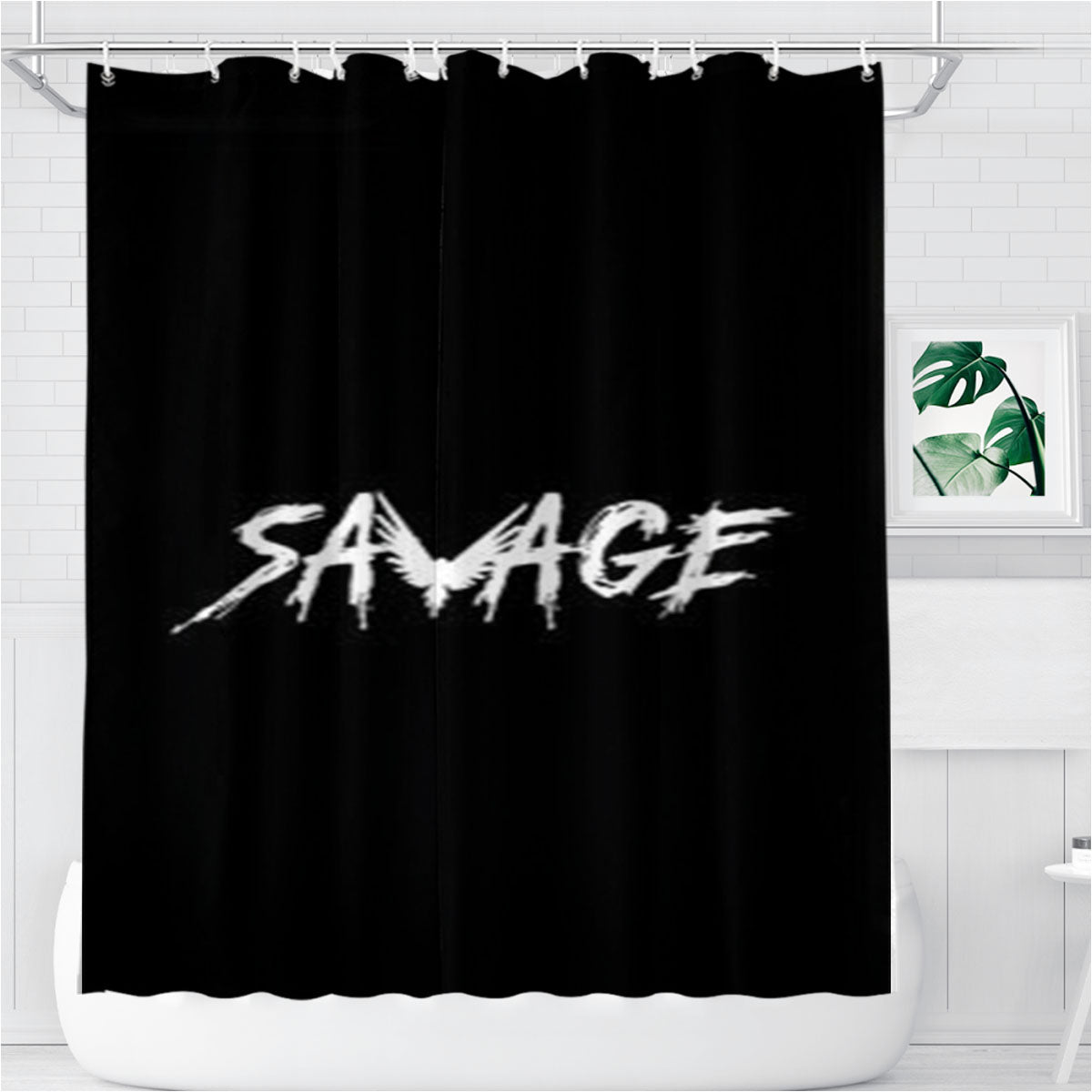 Savage Bathroom Shower Curtain Fabric Waterproof | 66 X 72 Inch