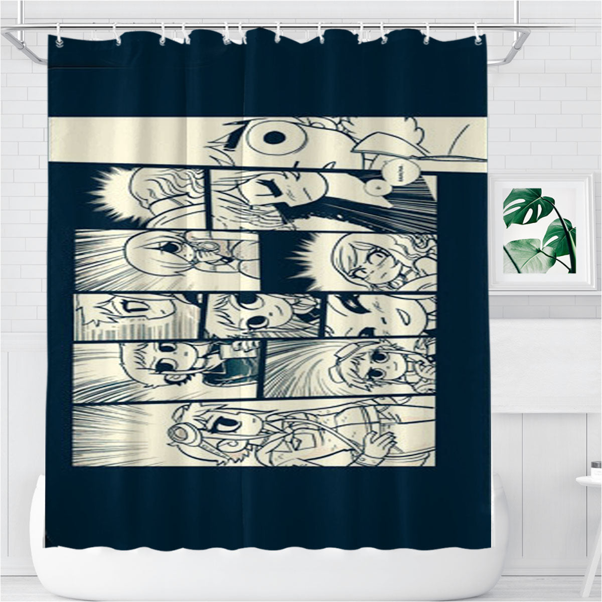 Scott Pilgrim Comics Ramona Flowers Bathroom Shower Curtain Fabric Waterproof | 66 X 72 Inch