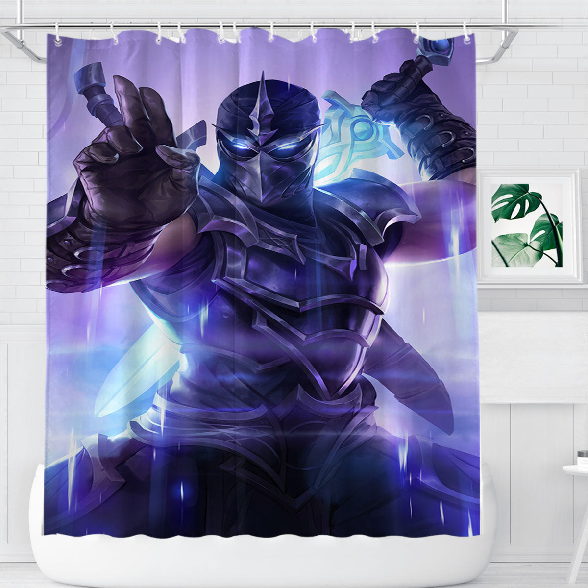Shen Lol Legends Of Runeterra Bathroom Shower Curtain Fabric Waterproof | 66 X 72 Inch
