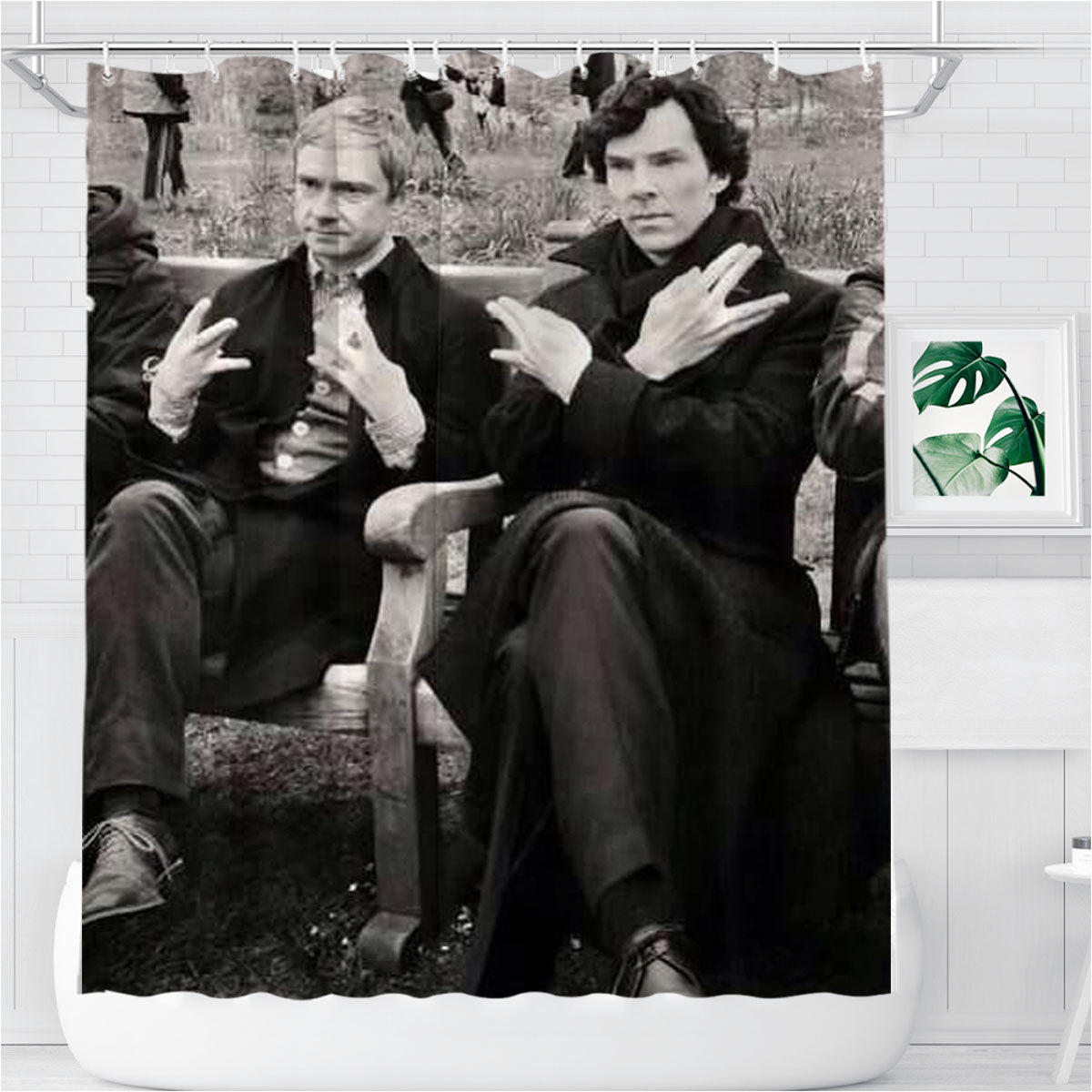 Sherlock Benedict Cumberbatch Bathroom Shower Curtain Fabric Waterproof | 66 X 72 Inch