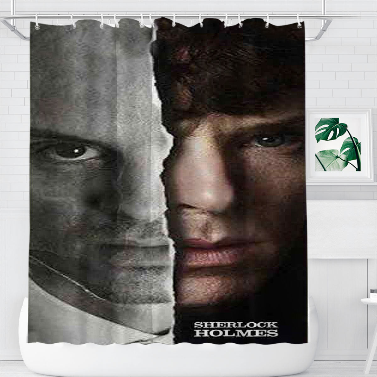 Sherlock Holmes Benedict Cumberbatch Bathroom Shower Curtain Fabric Waterproof | 66 X 72 Inch