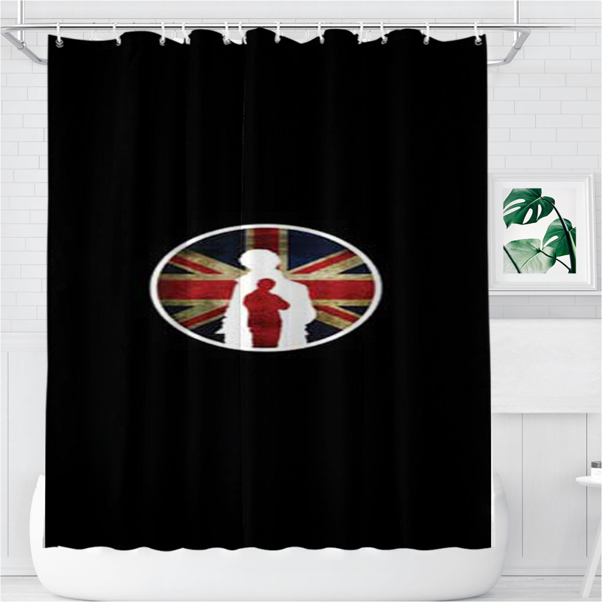 Sherlock Holmes Circle Logo Bathroom Shower Curtain Fabric Waterproof | 66 X 72 Inch