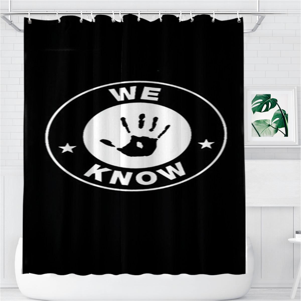 Skyrim Dark Brotherhood We Know Cosplay Gamer Bathroom Shower Curtain Fabric Waterproof | 66 X 72 Inch