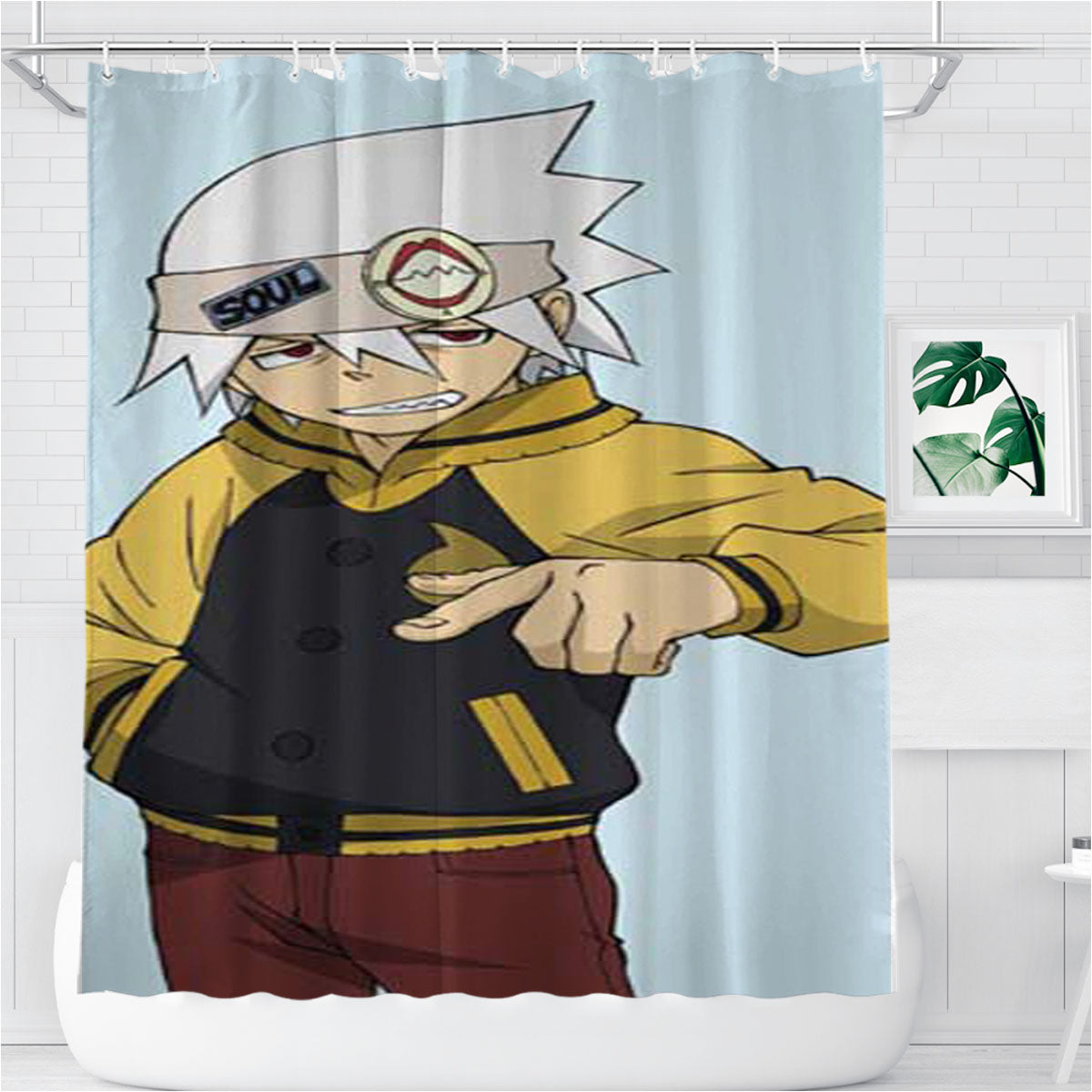 Soul Eater Jacket Bathroom Shower Curtain Fabric Waterproof | 66 X 72 Inch