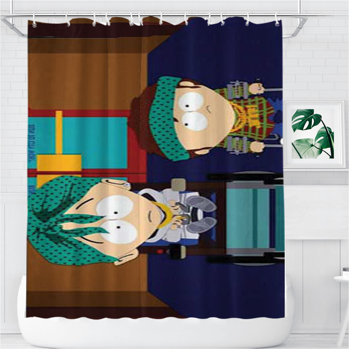 South Park Timmy Jimmy Crips Bathroom Shower Curtain Fabric Waterproof | 66 X 72 Inch