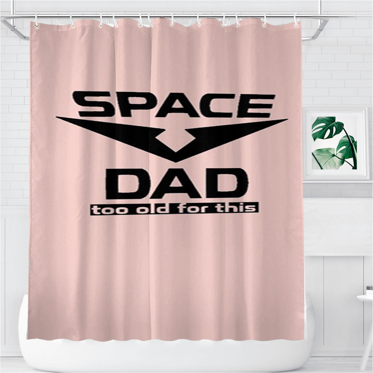 Space Dad Voltron Tv Shows Tumblr Legendary Defender Animation Pink Bathroom Shower Curtain Fabric Waterproof | 66 X 72 Inch