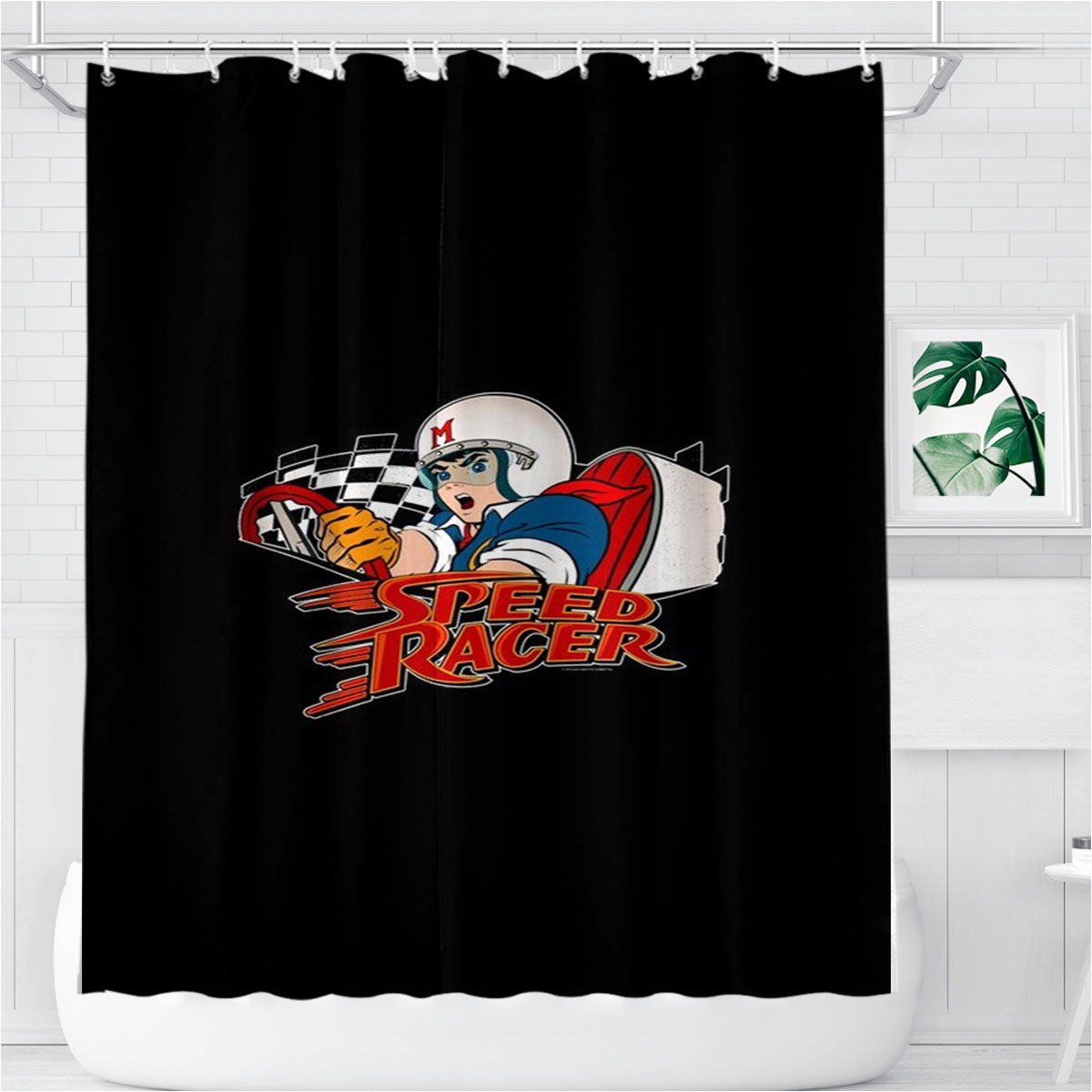 Speed Racer Meteoro Bathroom Shower Curtain Fabric Waterproof | 66 X 72 Inch