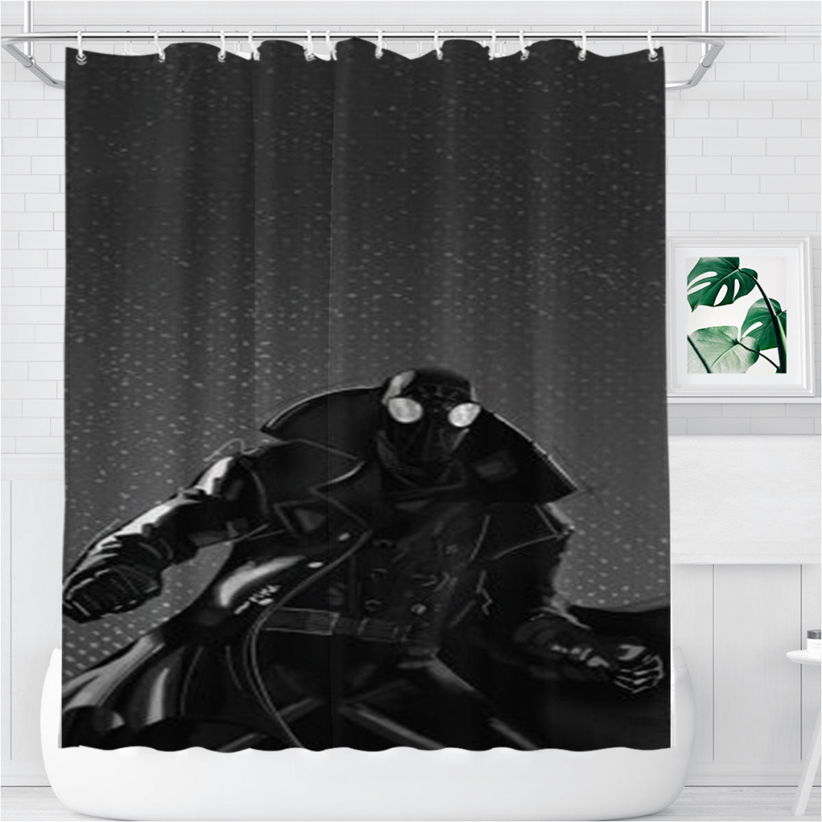 Spiderman Noir Bathroom Shower Curtain Fabric Waterproof | 66 X 72 Inch