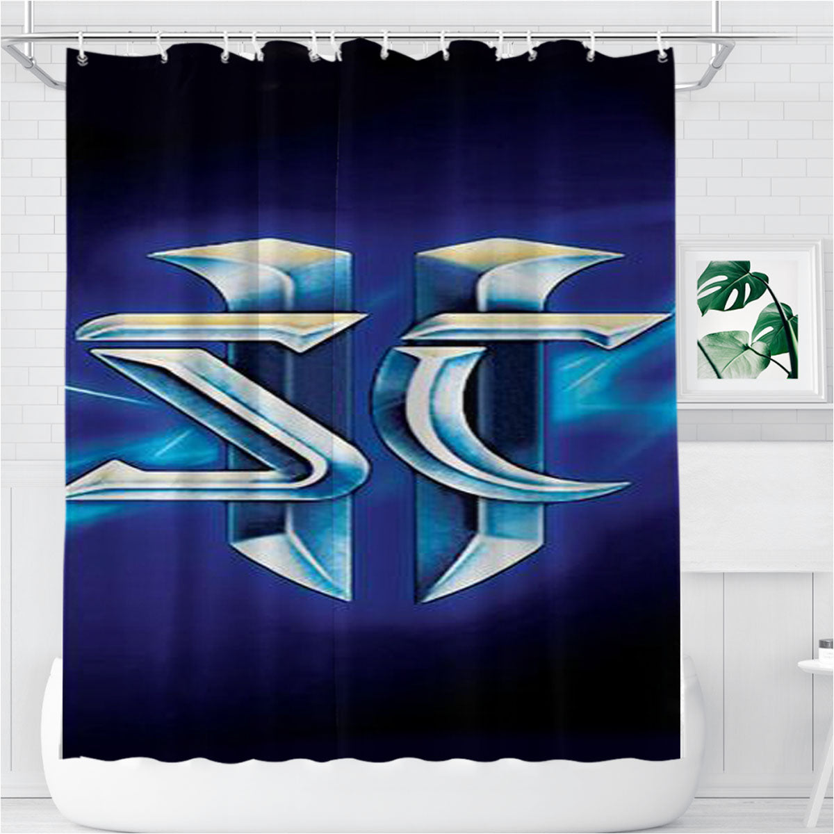 Star Craft Bathroom Shower Curtain Fabric Waterproof | 66 X 72 Inch