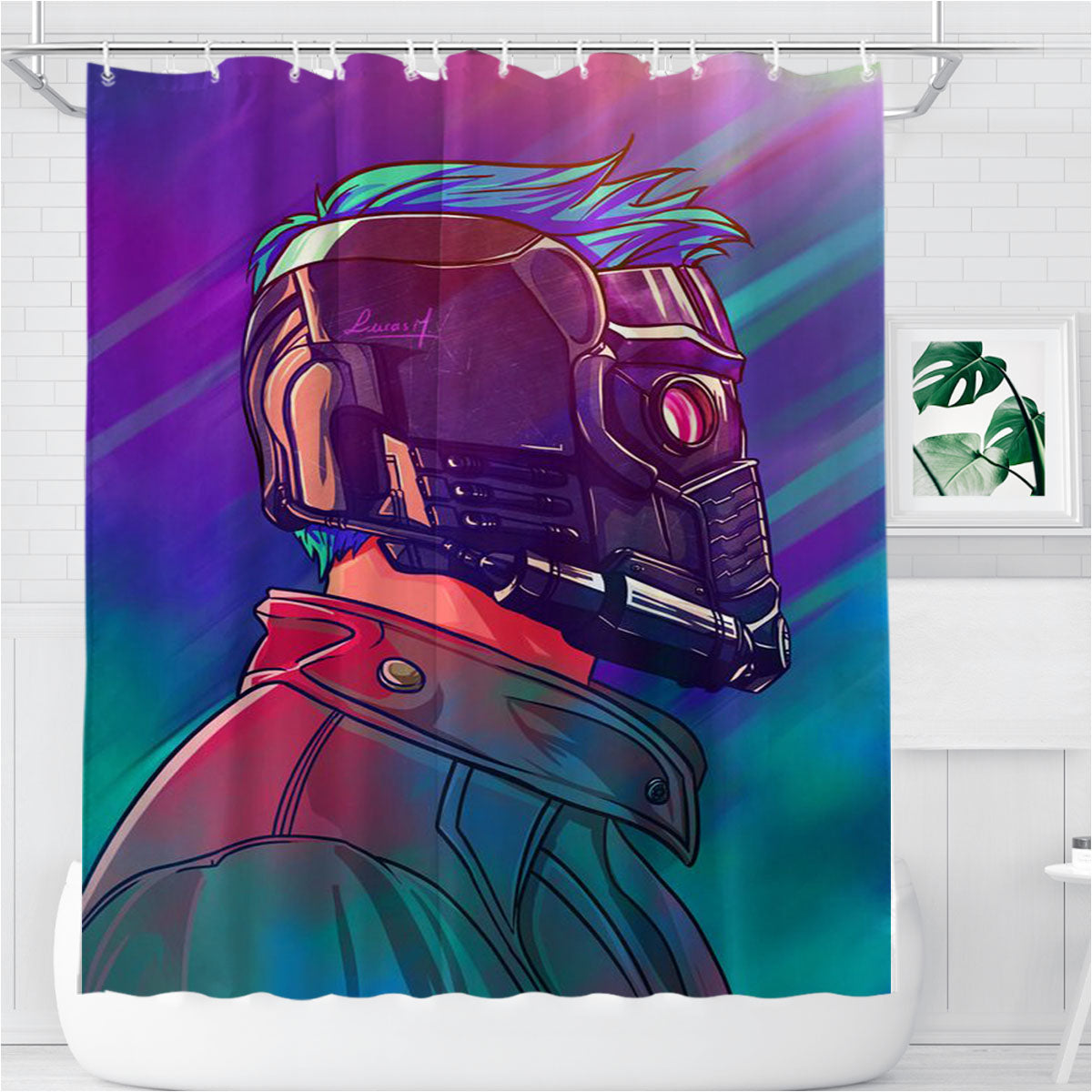 Star Lord Bathroom Shower Curtain Fabric Waterproof | 66 X 72 Inch