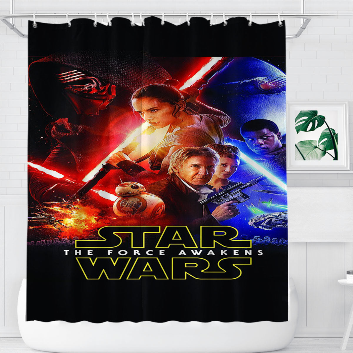 Star Wars Bathroom Shower Curtain Fabric Waterproof | 66 X 72 Inch