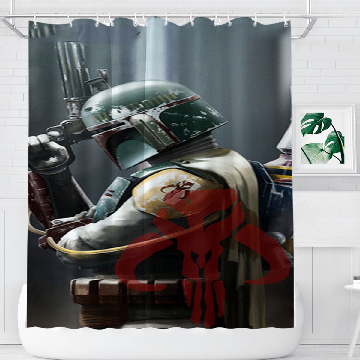 Star Wars Boba Fett Cool Bathroom Shower Curtain Fabric Waterproof | 66 X 72 Inch