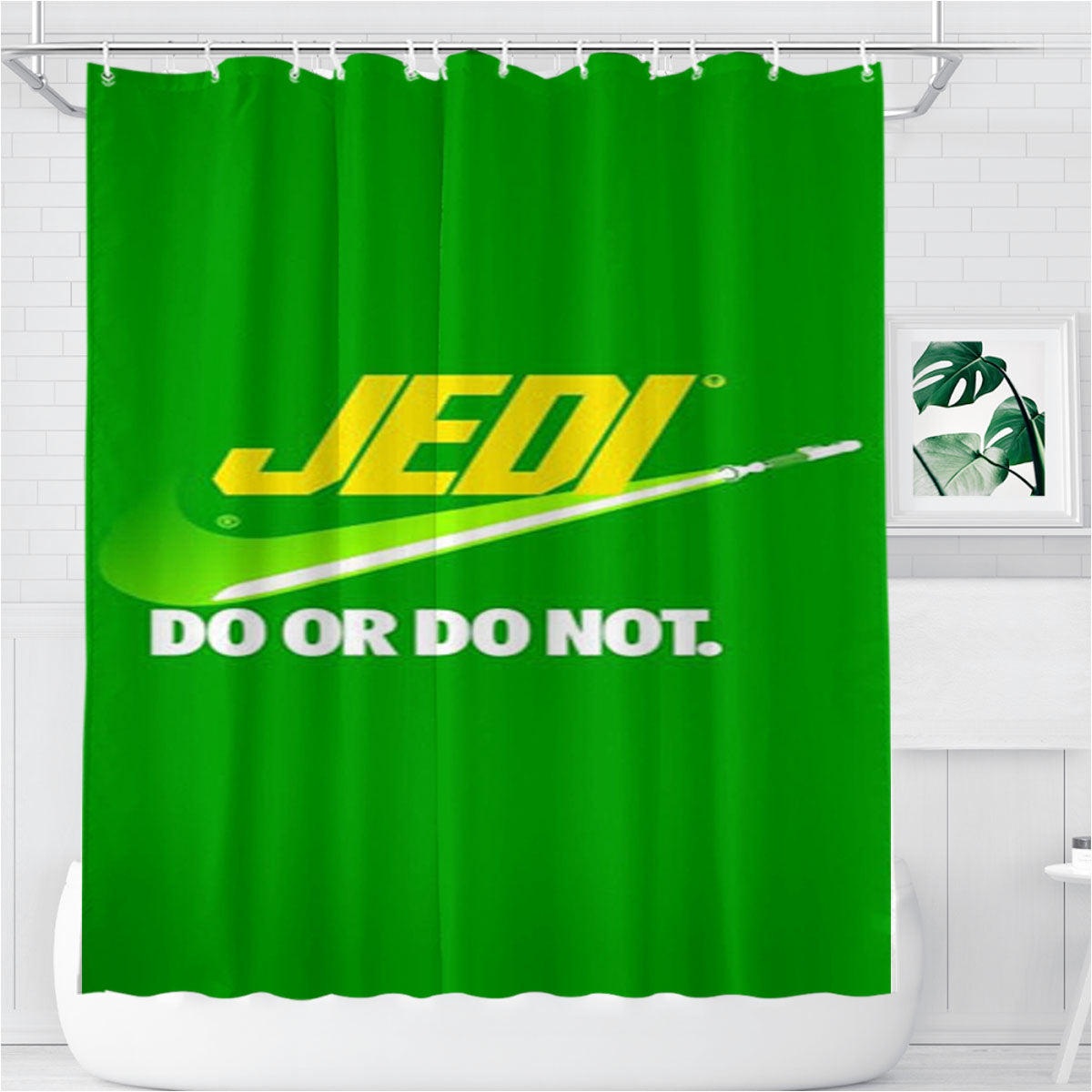 Star Wars Jedi Nike Bathroom Shower Curtain Fabric Waterproof | 66 X 72 Inch