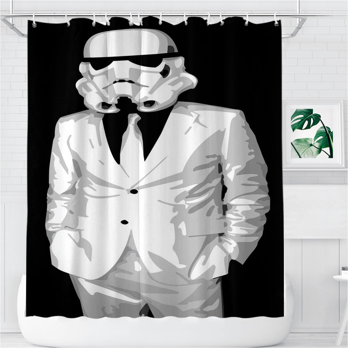 Star Wars Stormtrooper 04 Bathroom Shower Curtain Fabric Waterproof | 66 X 72 Inch