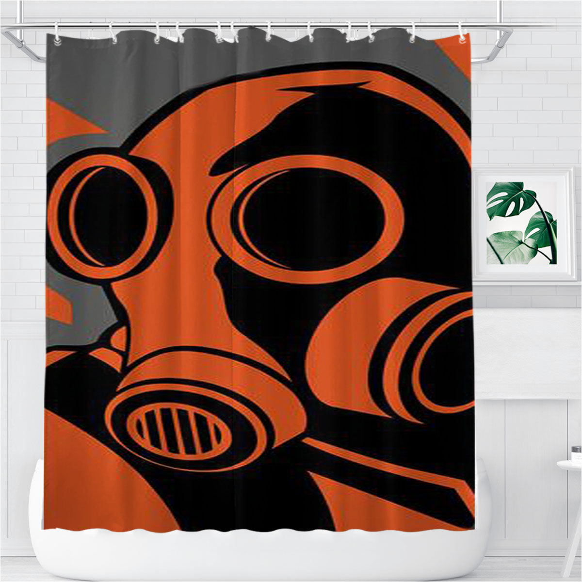 Team Fortress 2 Pyro Bathroom Shower Curtain Fabric Waterproof | 66 X 72 Inch
