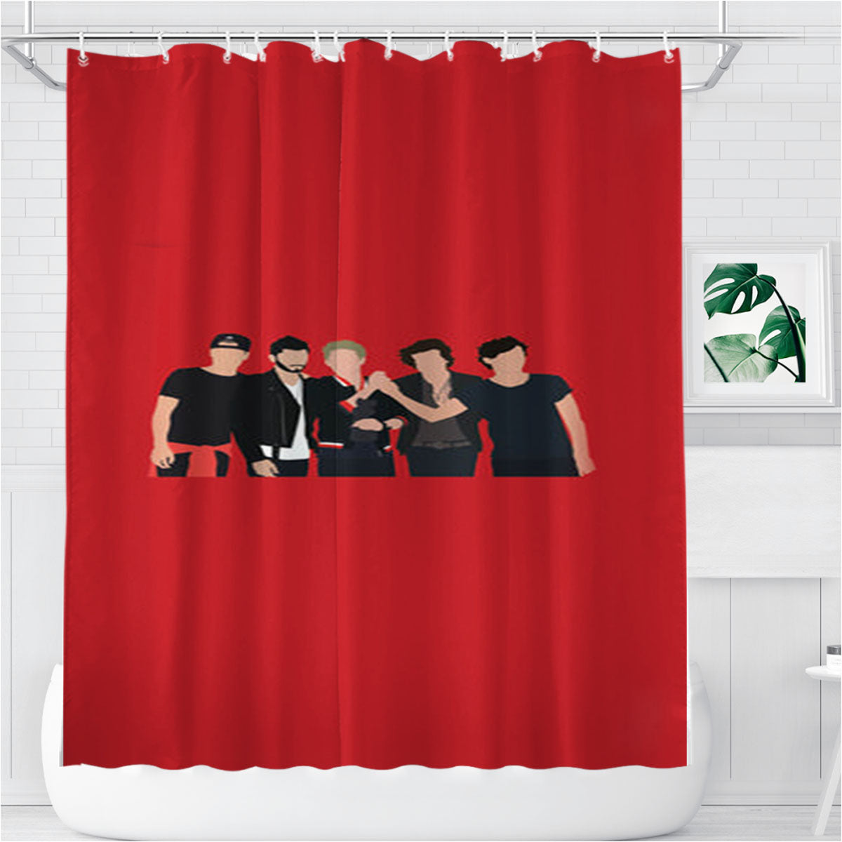 The 1D Crew Bathroom Shower Curtain Fabric Waterproof | 66 X 72 Inch