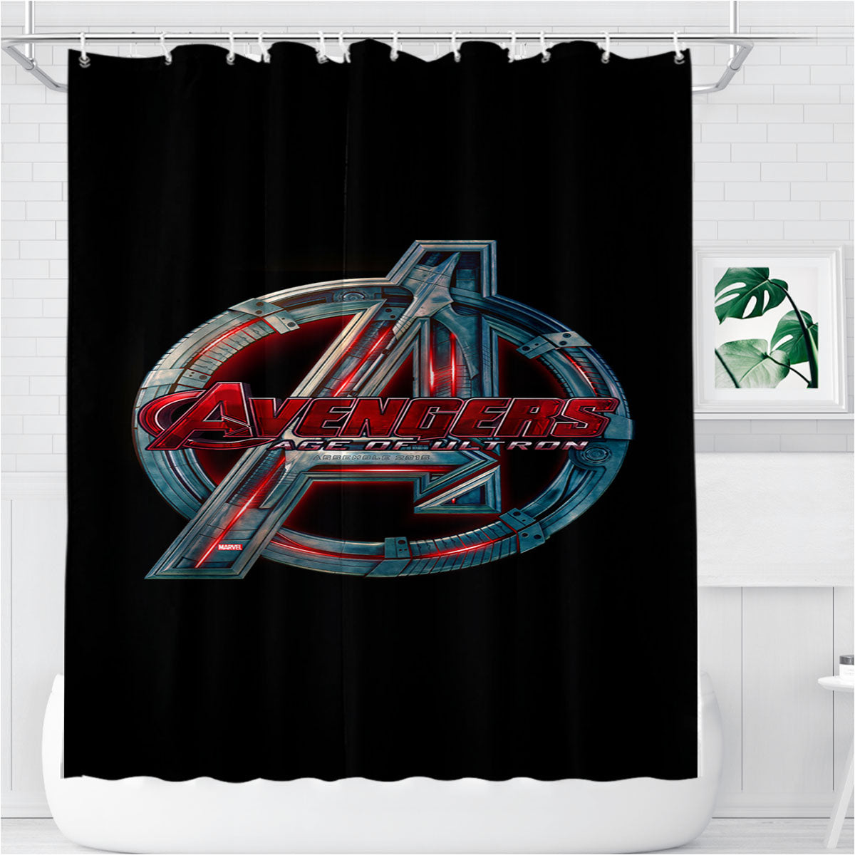 The Avengers Age Of Ultron Bathroom Shower Curtain Fabric Waterproof | 66 X 72 Inch