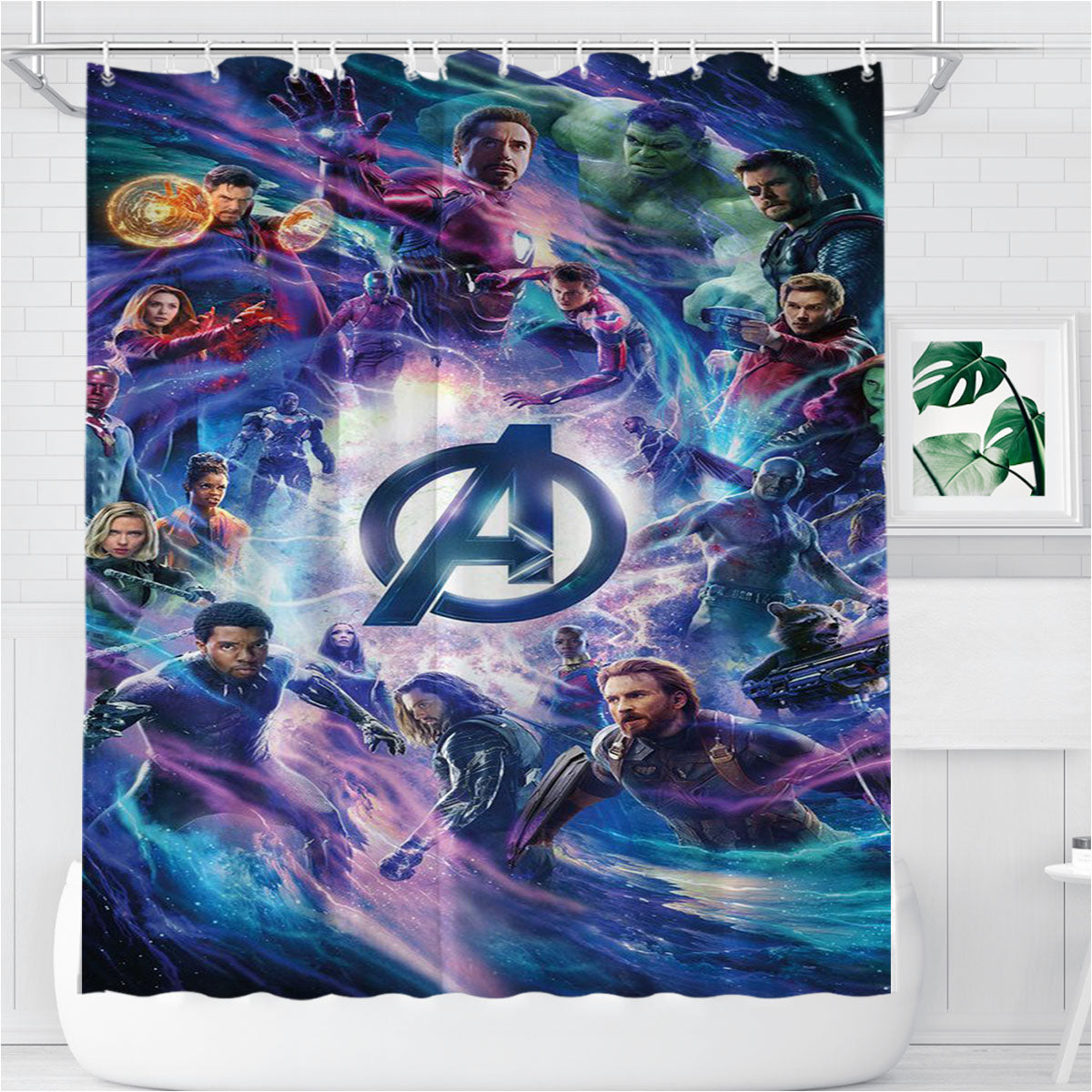 The Avengers Begins Bathroom Shower Curtain Fabric Waterproof | 66 X 72 Inch