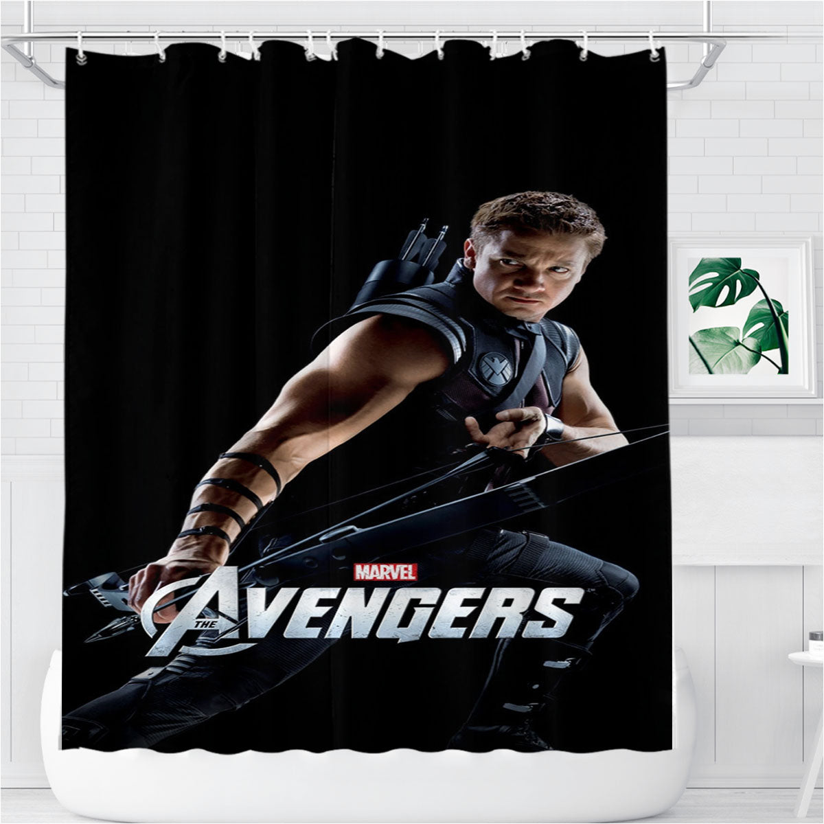 The Avengers Hawkeye Bathroom Shower Curtain Fabric Waterproof | 66 X 72 Inch