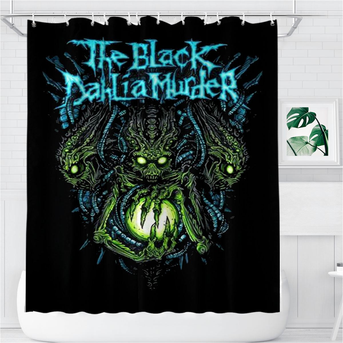 The Black Dahlia Murder Art Alien Bathroom Shower Curtain Fabric Waterproof | 66 X 72 Inch