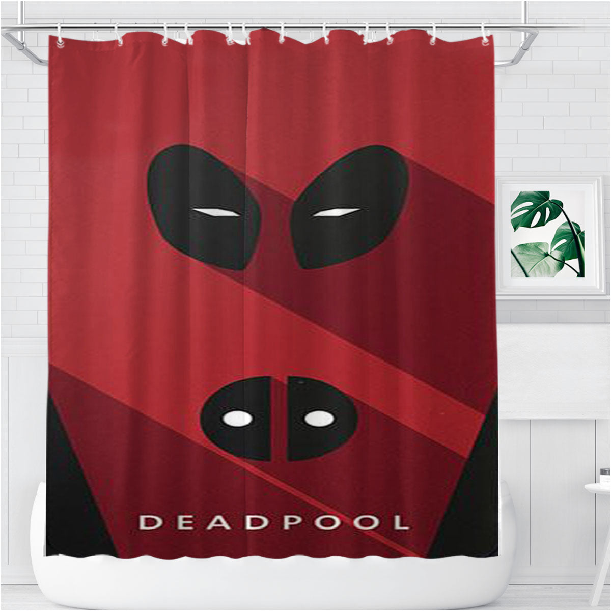The Deadpool Bathroom Shower Curtain Fabric Waterproof | 66 X 72 Inch