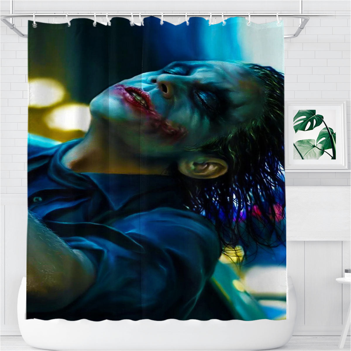 The Joker Batman Villain Bathroom Shower Curtain Fabric Waterproof | 66 X 72 Inch