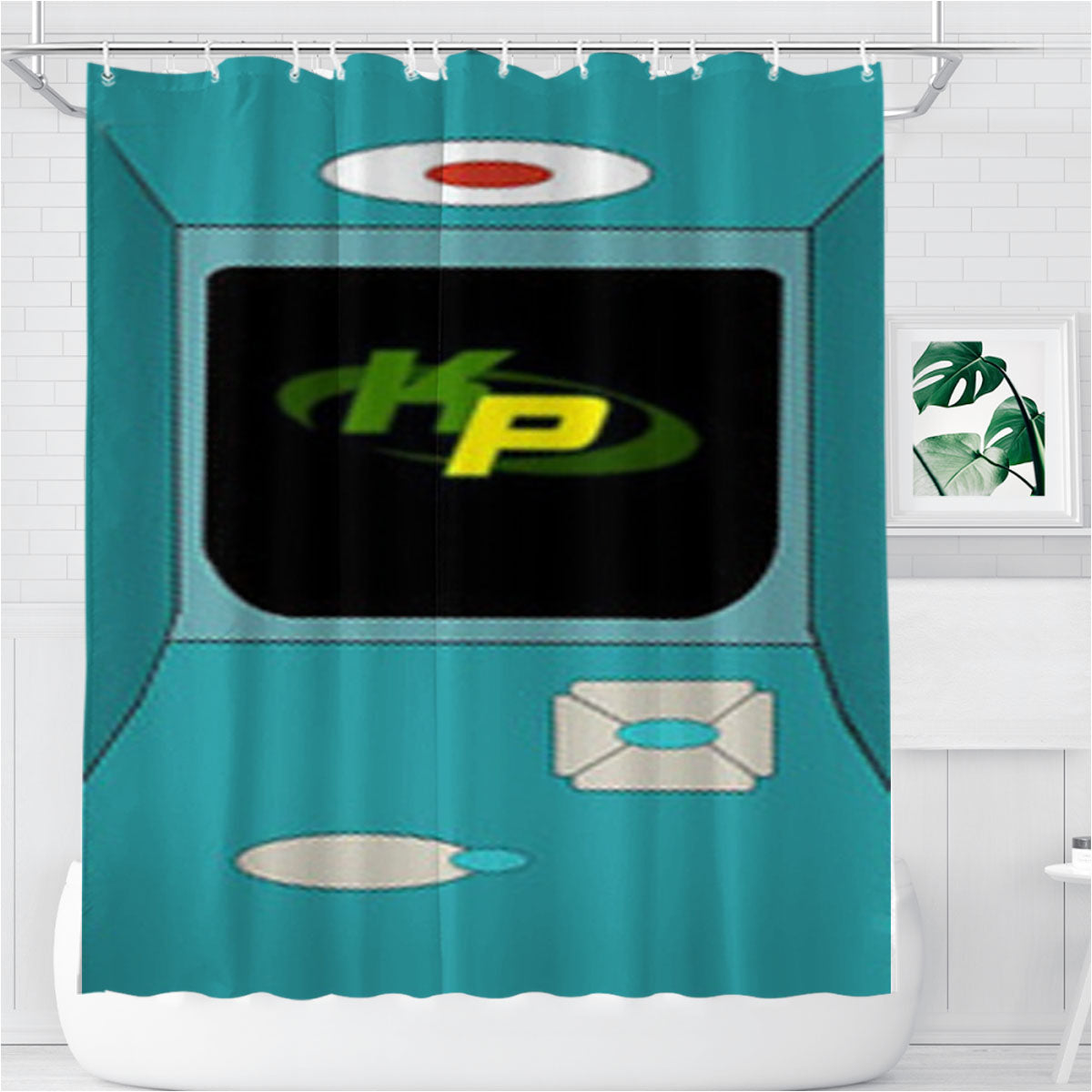 The Kimmunicator Kim Possible Bathroom Shower Curtain Fabric Waterproof | 66 X 72 Inch