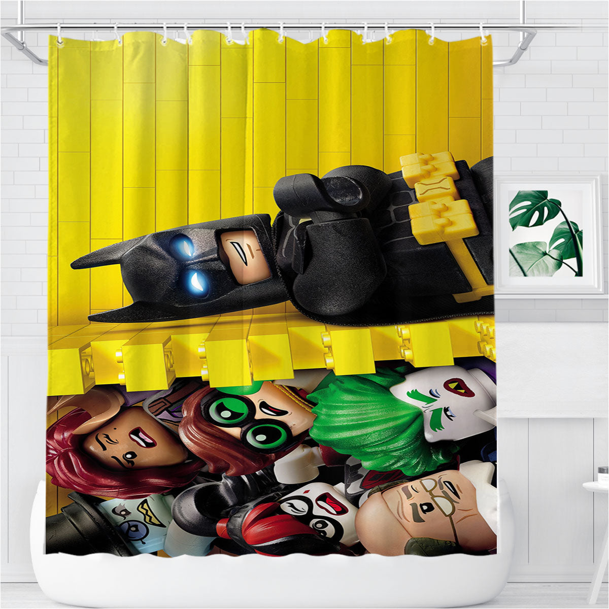 The Lego Batman Movie Bathroom Shower Curtain Fabric Waterproof | 66 X 72 Inch