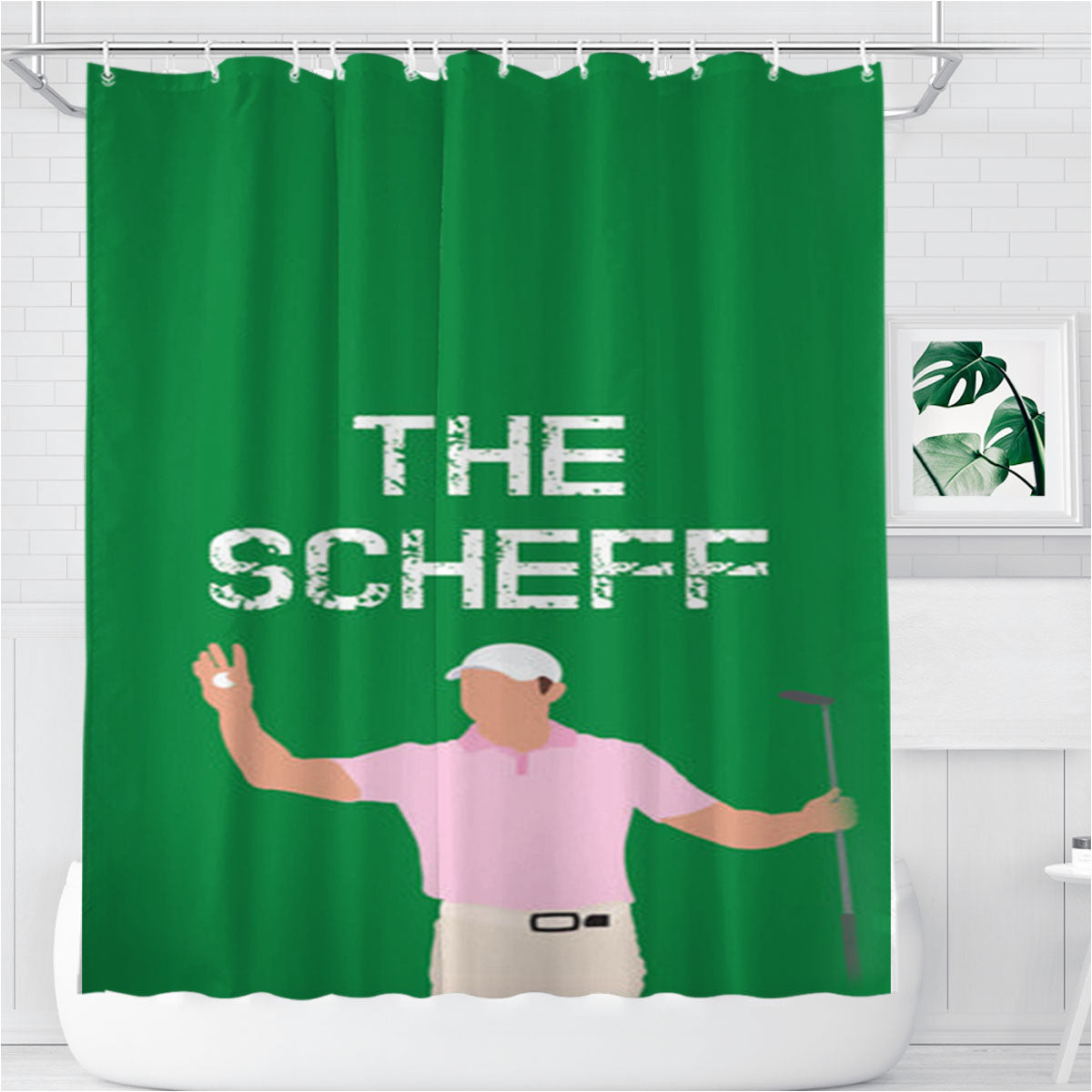 The Scheff Bathroom Shower Curtain Fabric Waterproof | 66 X 72 Inch
