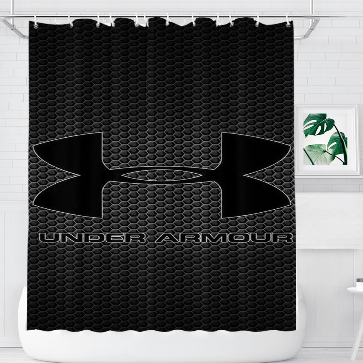 Under Armour Bathroom Shower Curtain Fabric Waterproof | 66 X 72 Inch