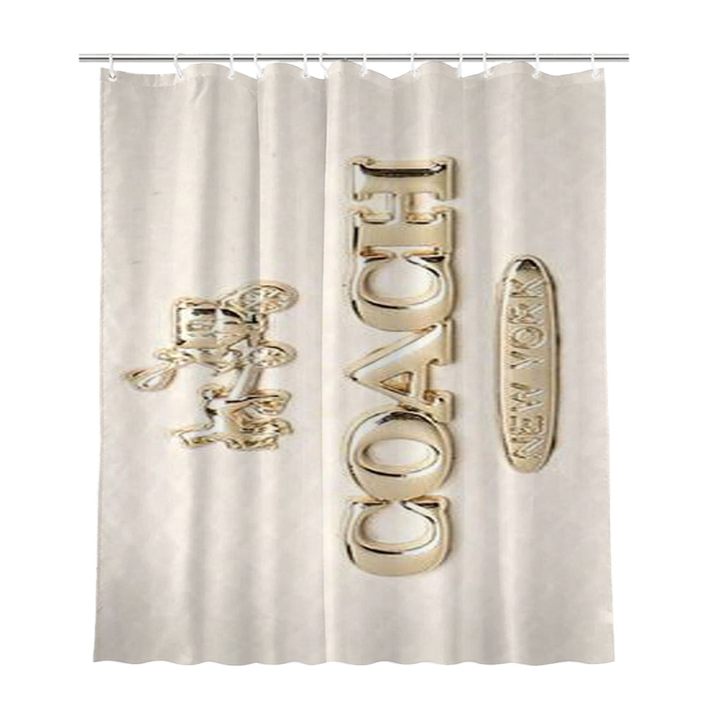 Coach Pink Pattern Mate Bathroom Shower Curtain Fabric Waterproof | 66 X 72 Inch
