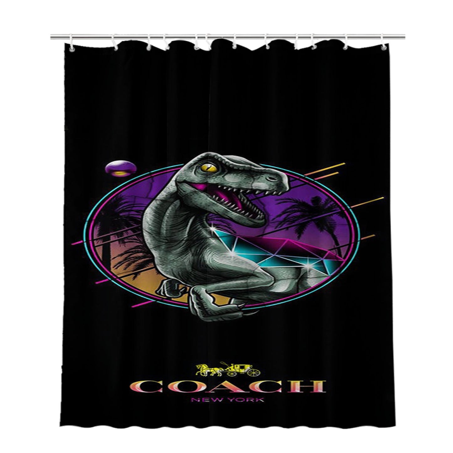 Cool Rexy Coach Bathroom Shower Curtain Fabric Waterproof | 66 X 72 Inch