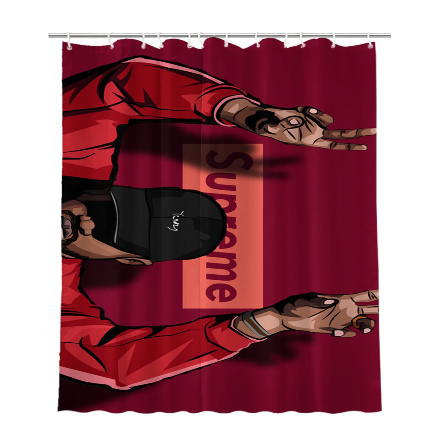 Kanye Yeezy Supreme Bathroom Shower Curtain Fabric Waterproof | 66 X 72 Inch
